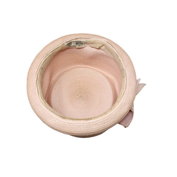 Vintage Union Tag Pink Pill Box Hat Narrow Brim for Costume or Upcycle - Hey Viv - Picture 4 of 7